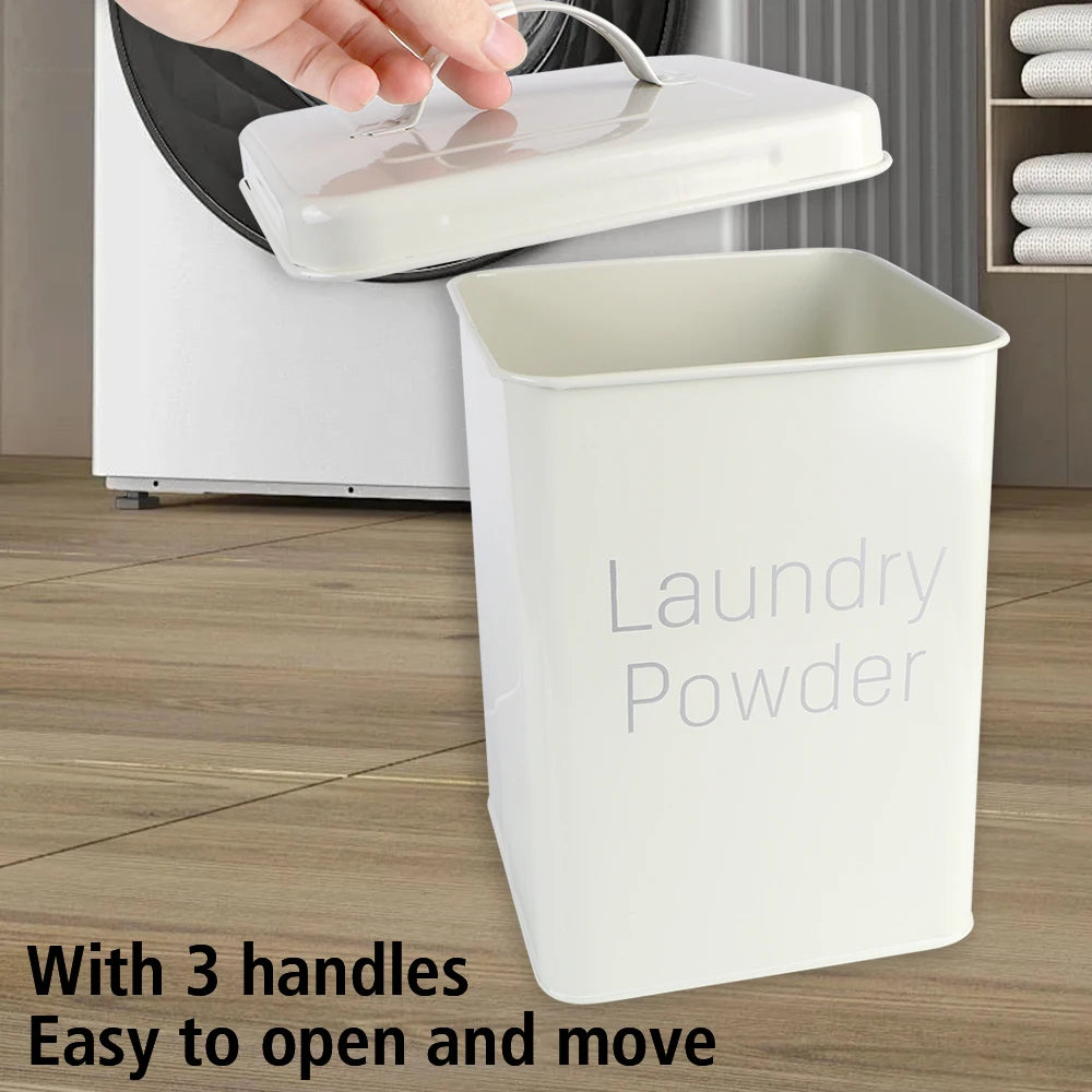 Snack Container Washing Powder Barrel Grain Storage Case 3KG Household Laundry Detergent Storage Box with Measuring Cup