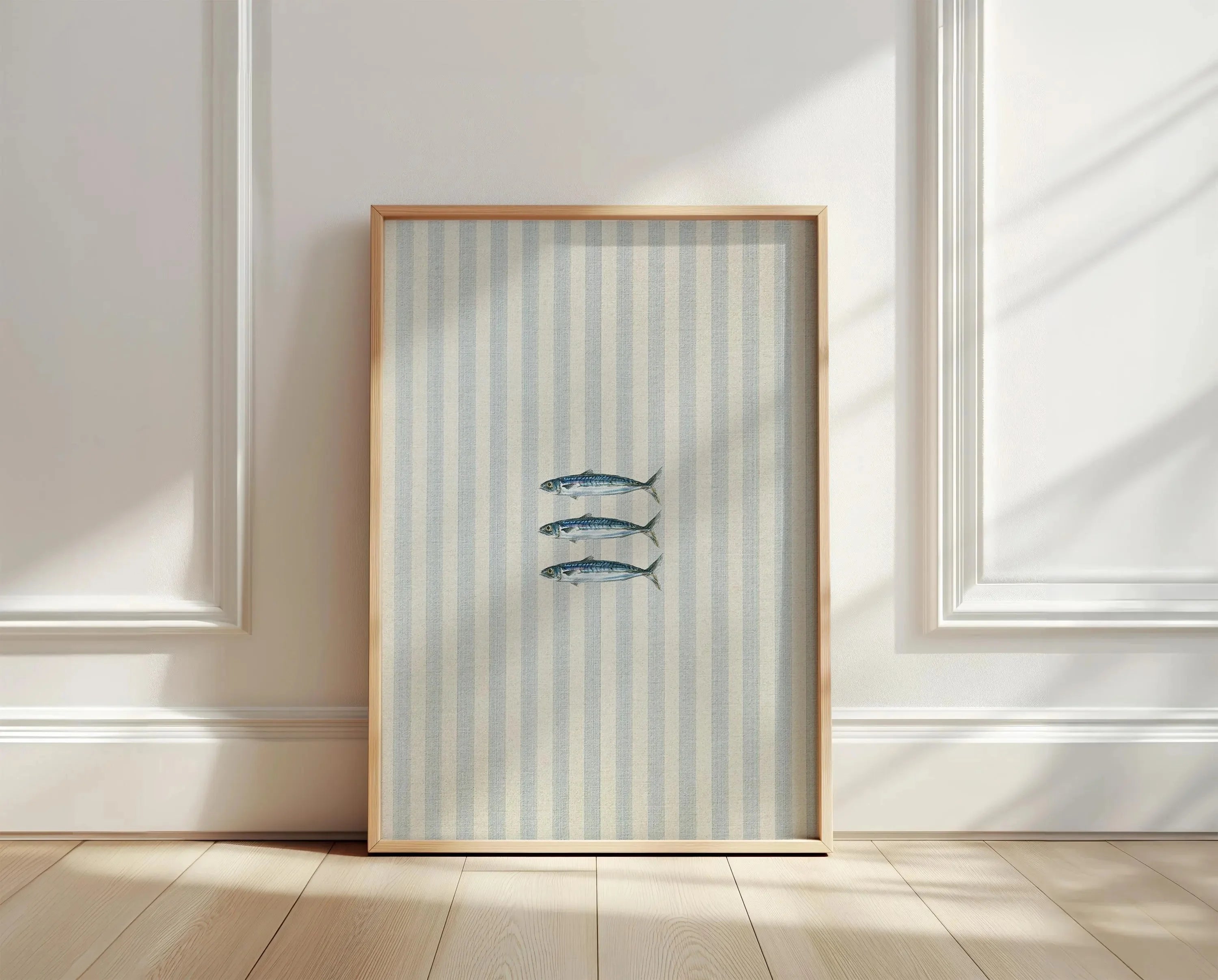 Pink Canned Sardines Canvas Print Sardine Fisherman Aesthetic Wall Art Poster for Modern Living Room Kitchen Home Decor Gifts