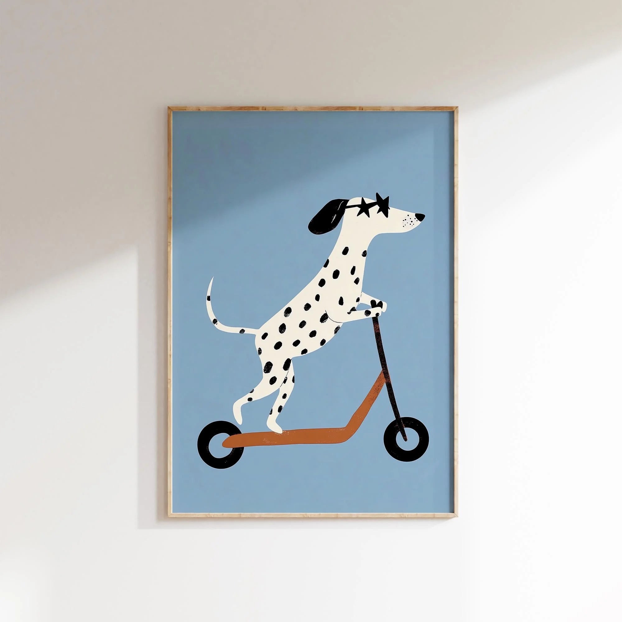 Cute Skateboard Dog Dachshund Canvas Prints Poster Cartoon Funny Animal Art Prints Bedroom Nursery Wall Art Home Decor Poster