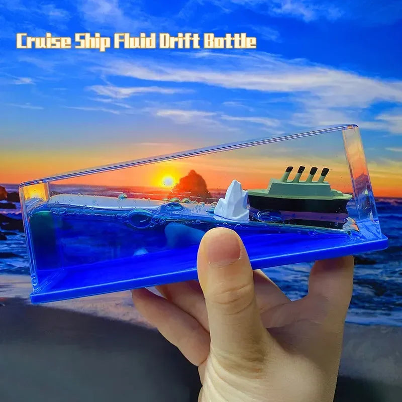 Going Merry Floating Ship Figure Fluid Liquid Thousand Sunny Barcos Decor Floating Boat Drift Barcos Living Room Decoration Gift
