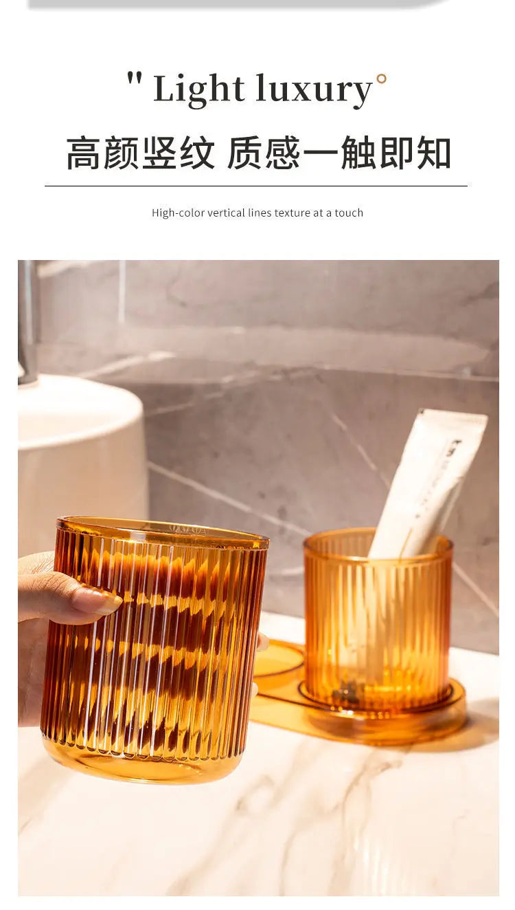 Bathroom Cup Simple Toothbrush Cup Hotel Gargle Cup Home Water Juice Cup Anti-fall Colorful Plastic Cup Bathroom Home Decor Gift