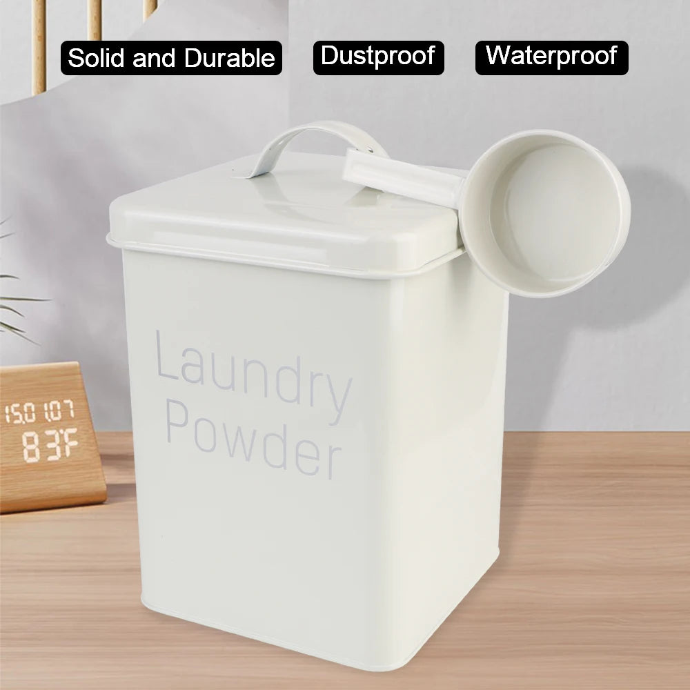 Snack Container Washing Powder Barrel Grain Storage Case 3KG Household Laundry Detergent Storage Box with Measuring Cup