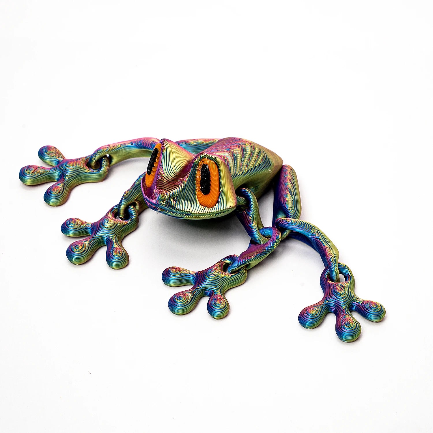 3D Printed Magnetic Articulated Frog Fidget Toy Cute Flexi Animal Model Fridge Magnet Stress Relief Sensory Gift Desktop Decor