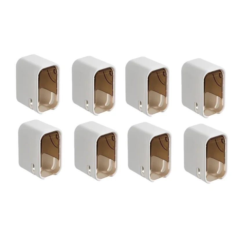 2/3/4PCS Toothbrush Holder Wall-mounted Punch-free Toothbrush Rack Dustproof Bathroom Electric  Toothbrush Organizer