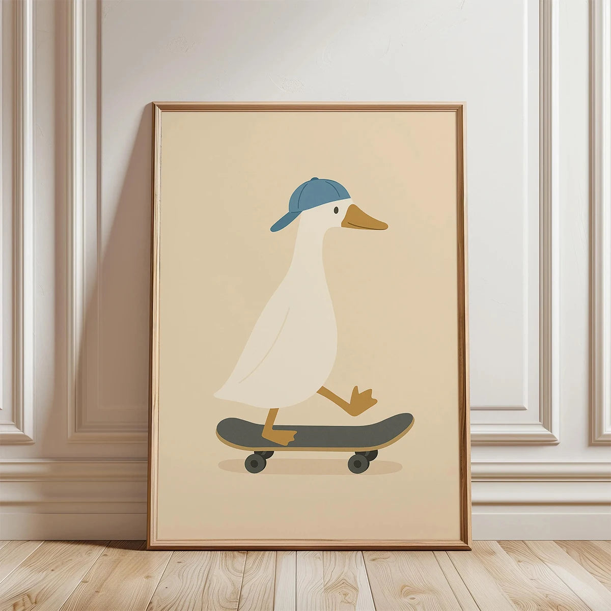 Cute Skateboard Dog Dachshund Canvas Prints Poster Cartoon Funny Animal Art Prints Bedroom Nursery Wall Art Home Decor Poster