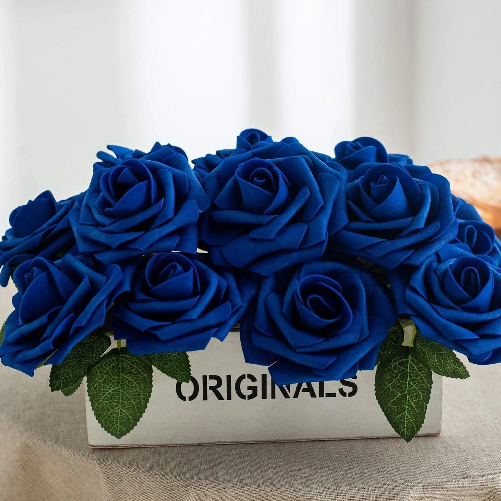 10~100pcs Rose Artificial Flowers Foam Fake Roses Wedding Bouquets Centerpieces Mothers Day Valentines Gifts Party Decoration