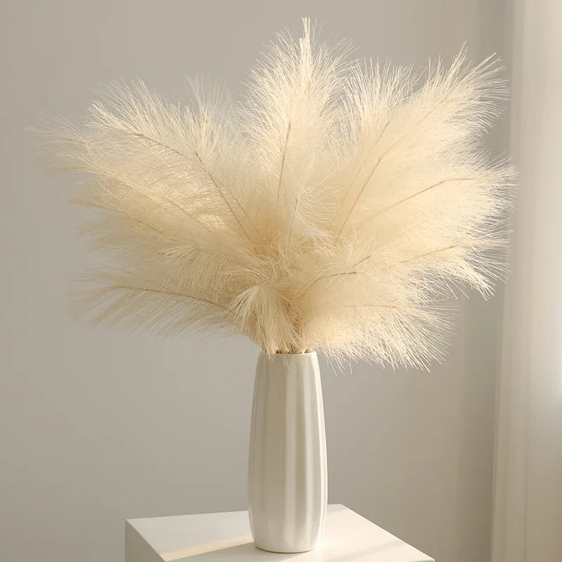 Large Artificial Pampas Grass 97cm Fake Pampas Floral Branches Boho Farmhouse Room Wedding Decor Christmas Halloween Decoration