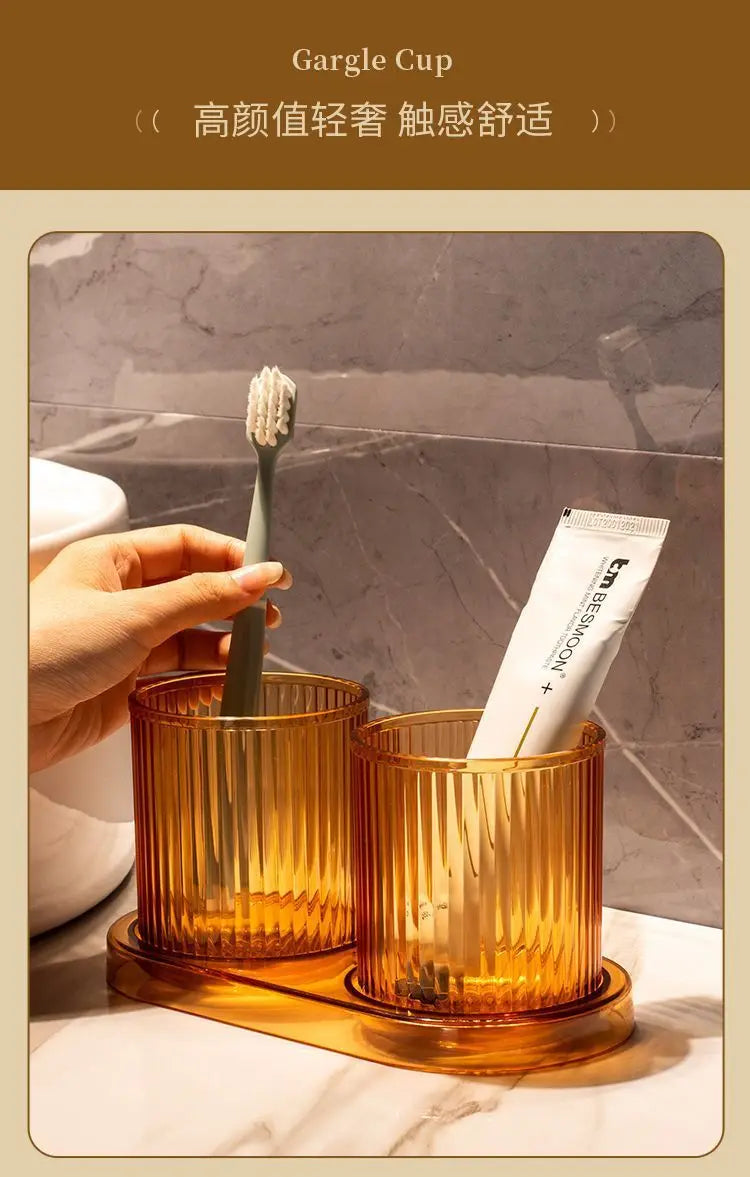 Bathroom Cup Simple Toothbrush Cup Hotel Gargle Cup Home Water Juice Cup Anti-fall Colorful Plastic Cup Bathroom Home Decor Gift