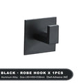 Black Self-Adhesive Wall Hooks For Hanging Keys Clothes Hanger Door Metal Robe Hook Coat Rack Towel Holder Bathroom Accessories