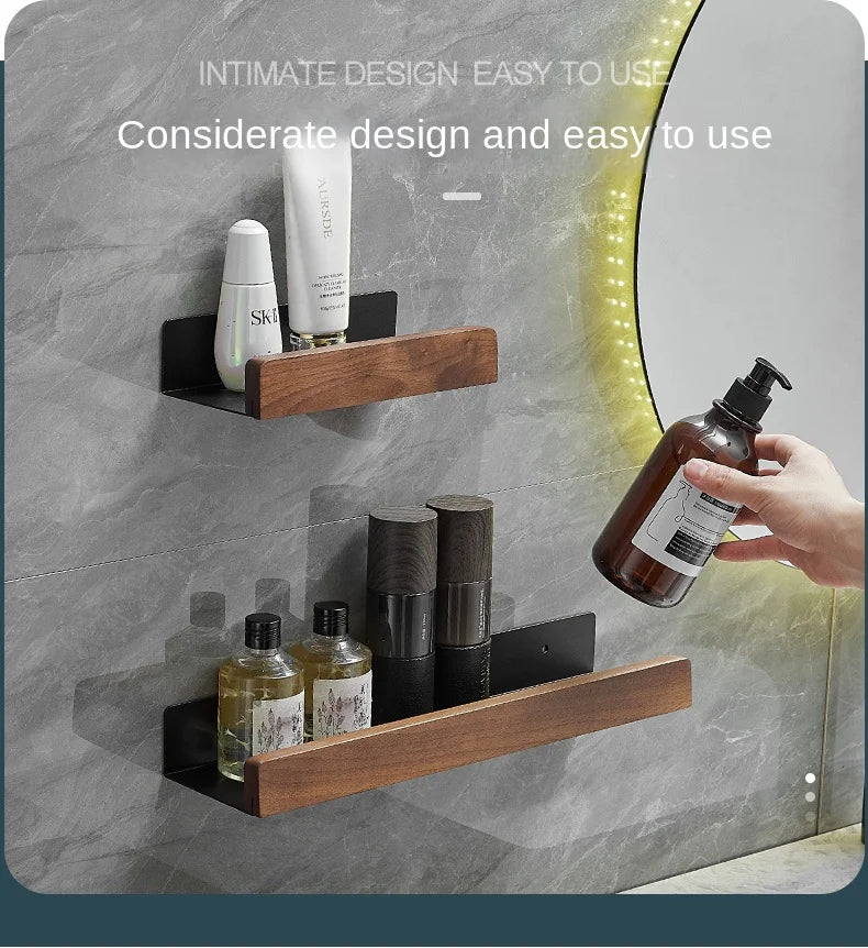 Wooden Kitchen Shelves，Kitchen Spice Rack，Wall-Mounted Punch-Free, Wall wood Storage Shelf， kitchen organizer  corner shelf