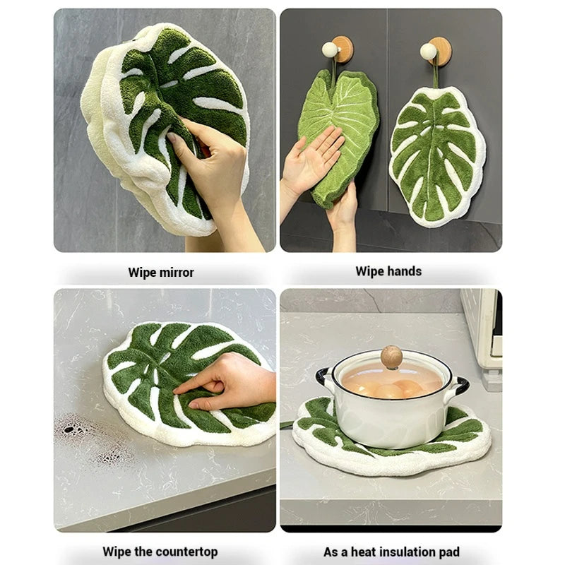 Creative Hand Towel Handkerchief Kitchen Towels Super Absorbent Towel Hanging Cleaning Cloth Bathroom Kitchen Accessories 손수건