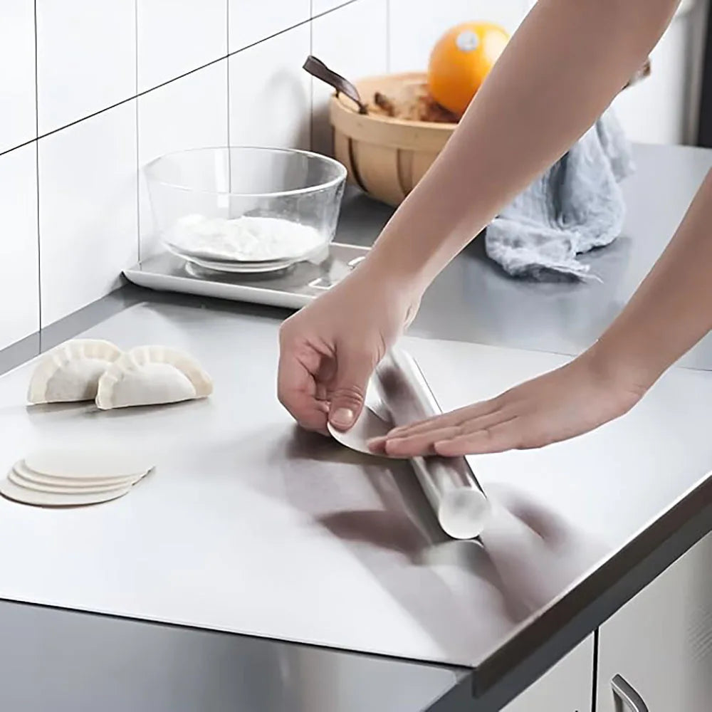 L-shaped Chopping Board Stainless Steel Large Size Doublesided Chopping Board Kitchen Tool Home Fruit Cutting And Kneading Panel