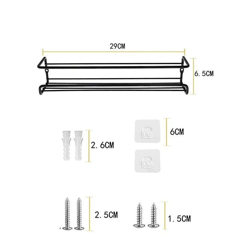 2Pcs Kitchen Organizer Metal Hanging Racks for Home Restaurant Wall-Mounted Seasoning Shelf Spice Storage Rack Shelf Organizer