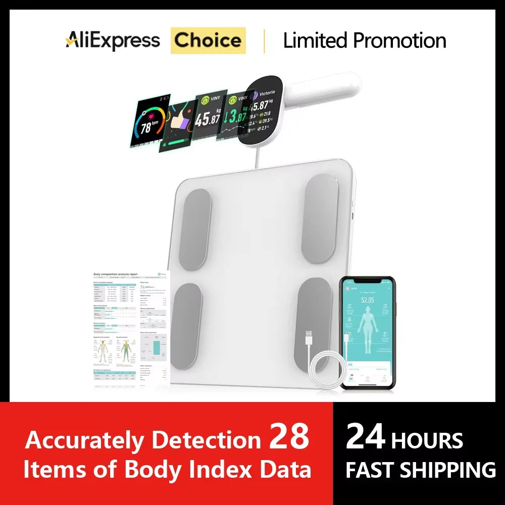 Smart Bioimpedance Scale Smart Body Composition Scale Digital Scale Body Fat Weight Scale Balance Bioimpedance Scale