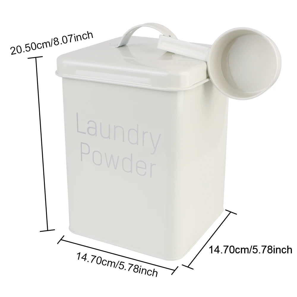 Snack Container Washing Powder Barrel Grain Storage Case 3KG Household Laundry Detergent Storage Box with Measuring Cup