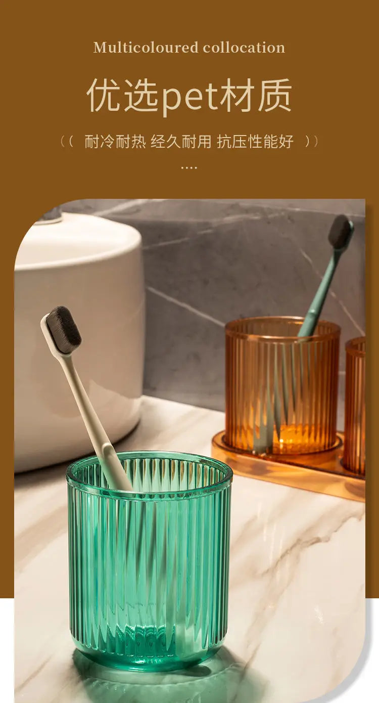 Bathroom Cup Simple Toothbrush Cup Hotel Gargle Cup Home Water Juice Cup Anti-fall Colorful Plastic Cup Bathroom Home Decor Gift