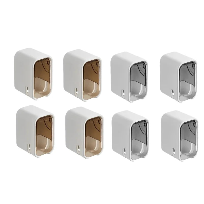 2/3/4PCS Toothbrush Holder Wall-mounted Punch-free Toothbrush Rack Dustproof Bathroom Electric  Toothbrush Organizer