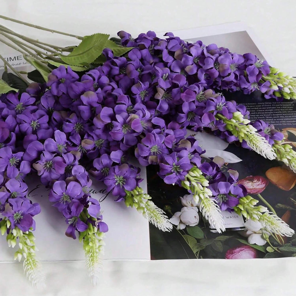 5pcs Artificial Flowers Shyacinth Rattan Home Living Room Wedding Celebration Outdoor Garden Wall Gift Box Decor Diy Accessories