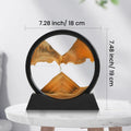 3D Hourglass Quicksand Moving Sand Art Picture Round Glass Deep Sea Sandscape Craft Flowing Painting Home Office Work Decor