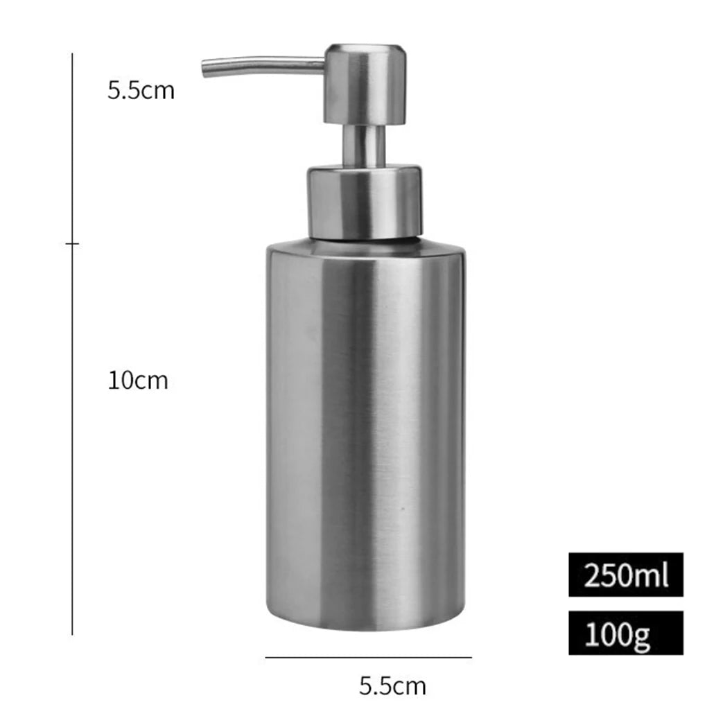 Stainless Steel Hand Wash Dispenser Portable Anti-rust Replacement Refillable Washable Reusable Stylish Home Bathroom Bottle