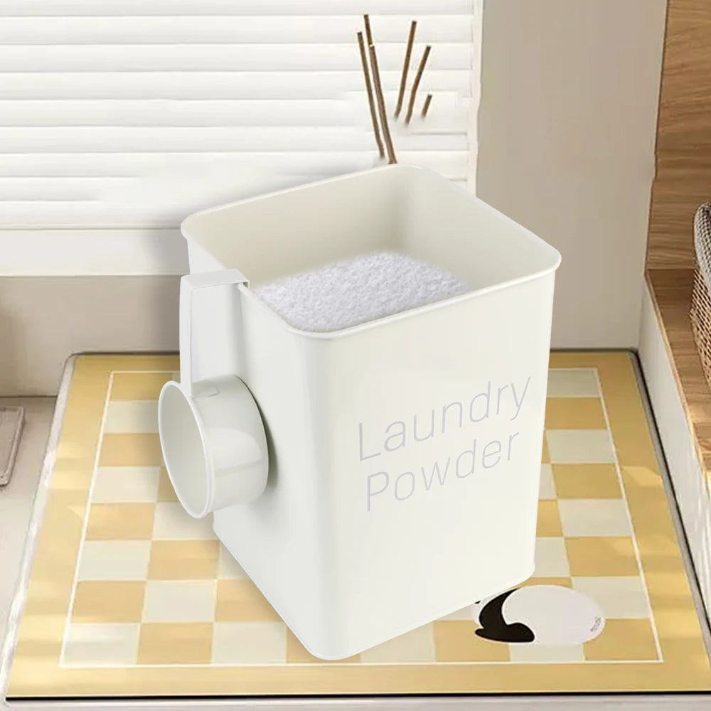 Snack Container Washing Powder Barrel Grain Storage Case 3KG Household Laundry Detergent Storage Box with Measuring Cup