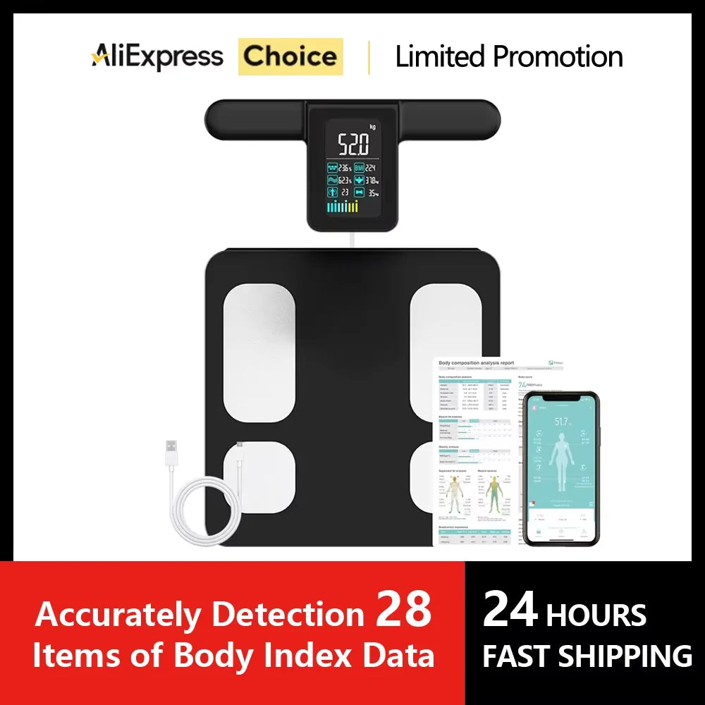 Smart Bioimpedance Scale Smart Body Composition Scale Digital Scale Body Fat Weight Scale Balance Bioimpedance Scale