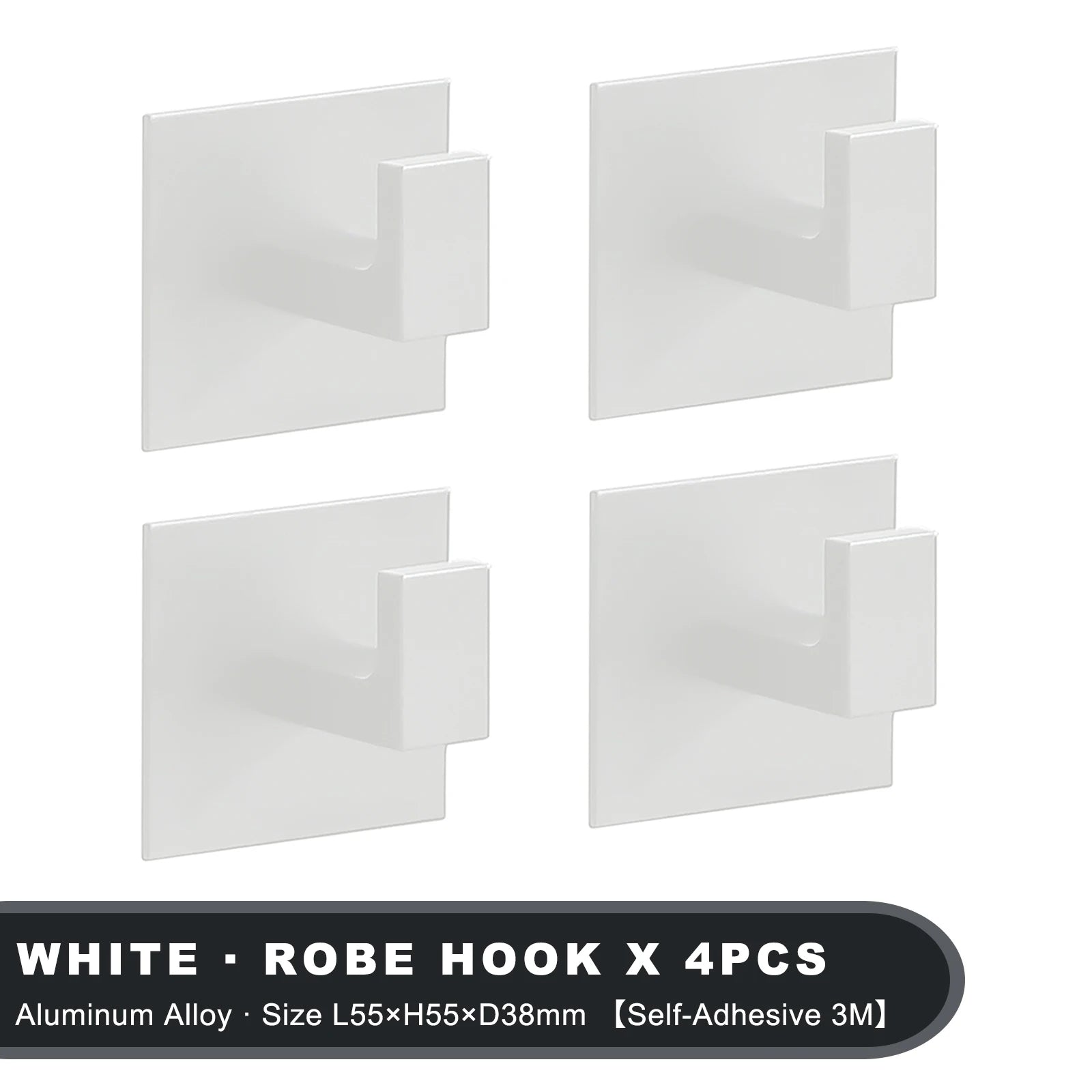Black Self-Adhesive Wall Hooks For Hanging Keys Clothes Hanger Door Metal Robe Hook Coat Rack Towel Holder Bathroom Accessories