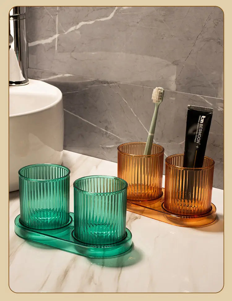 Bathroom Cup Simple Toothbrush Cup Hotel Gargle Cup Home Water Juice Cup Anti-fall Colorful Plastic Cup Bathroom Home Decor Gift