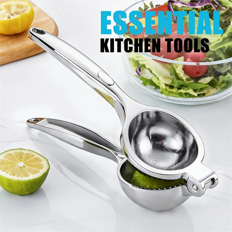 LMETJMA Premium Lemon Squeezer Zinc Alloy Manual Press Juicer Lime Squeezer for Lemon Citrus Orange Fruit JT217