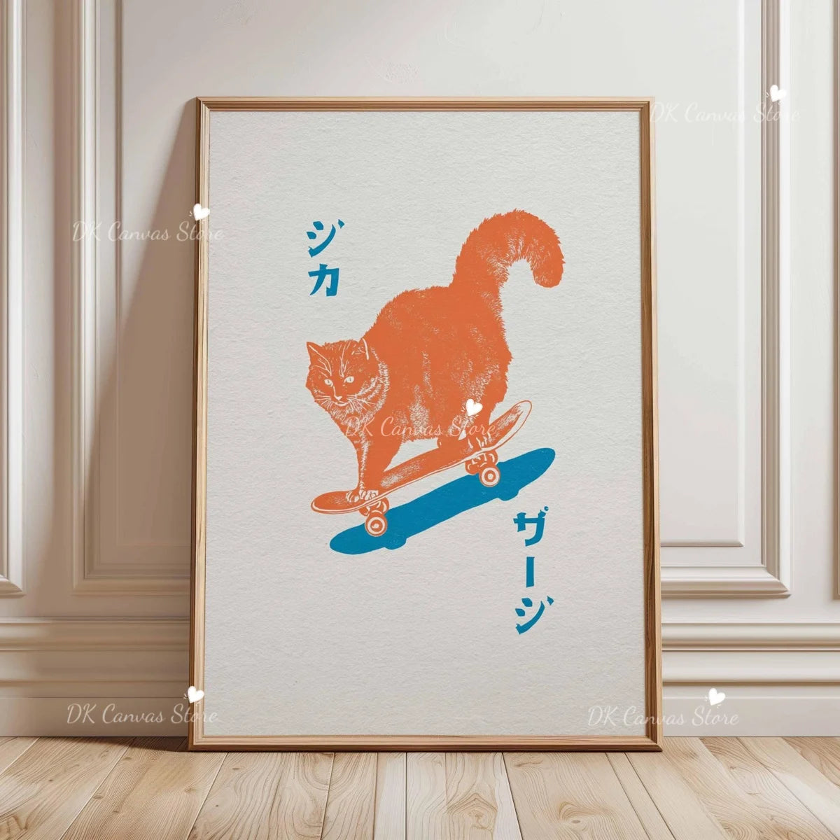 Cute Skateboard Dog Dachshund Canvas Prints Poster Cartoon Funny Animal Art Prints Bedroom Nursery Wall Art Home Decor Poster