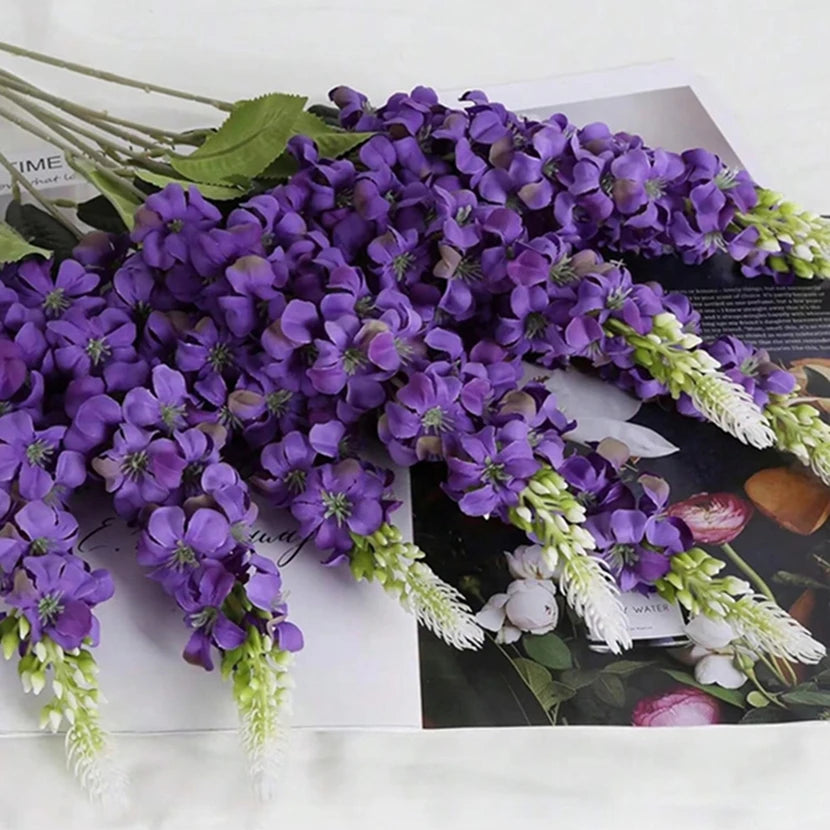 5pcs Artificial Flowers Shyacinth Rattan Home Living Room Wedding Celebration Outdoor Garden Wall Gift Box Decor Diy Accessories