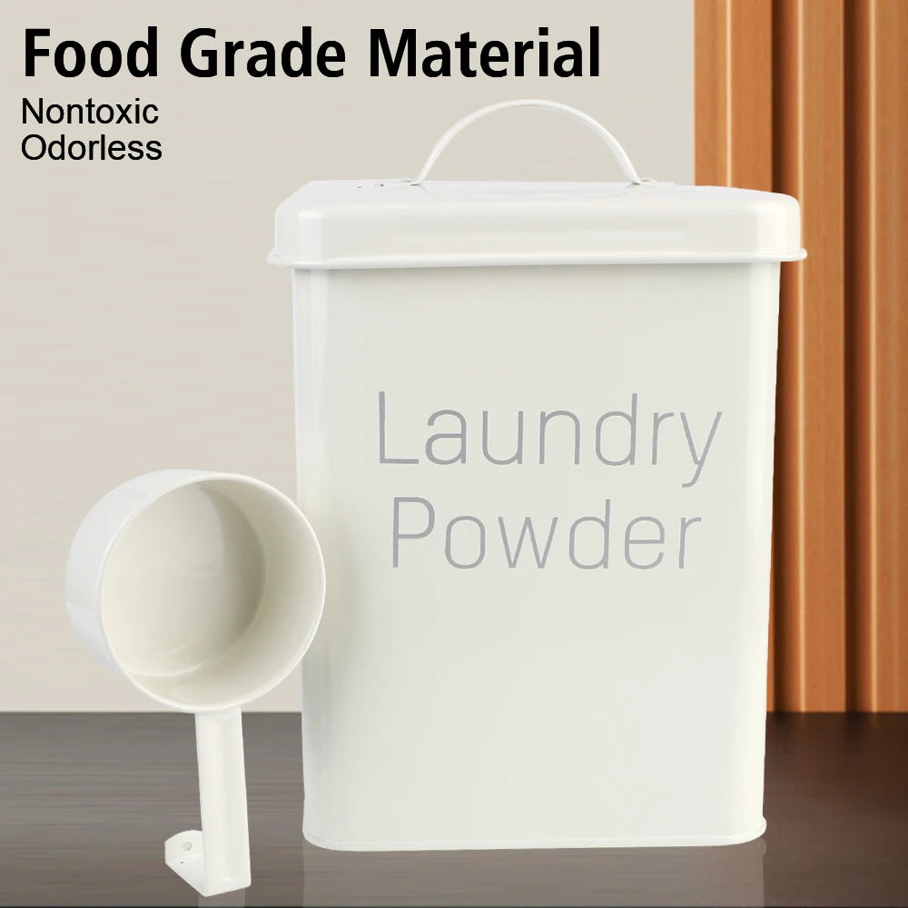 Snack Container Washing Powder Barrel Grain Storage Case 3KG Household Laundry Detergent Storage Box with Measuring Cup