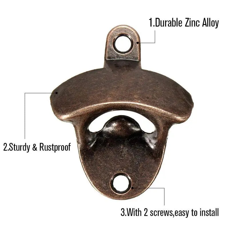 10pcs 5pcs Bottle Opener Wall Mounted Rustic Beer Opener Set Vintage Look with Mounting Screws for Kitchen Cafe Bars