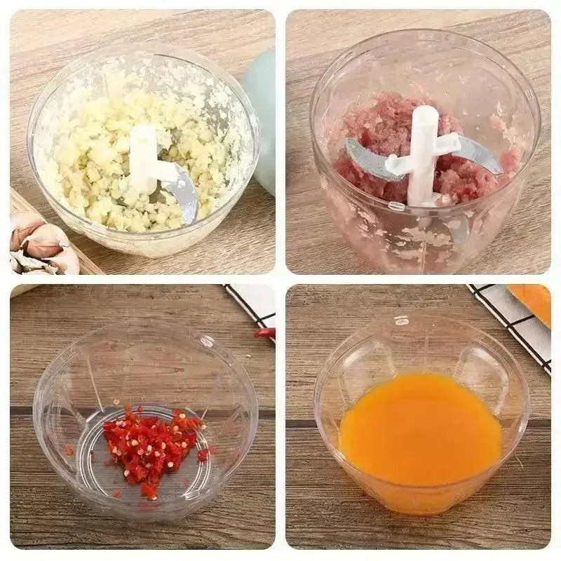 900/500ML GarlicChopper Manual Rotate Vegetable Cutter Choppers Slicer Fruit Garlic Crusher Kitchen Gadget Blenders Meat Grinder