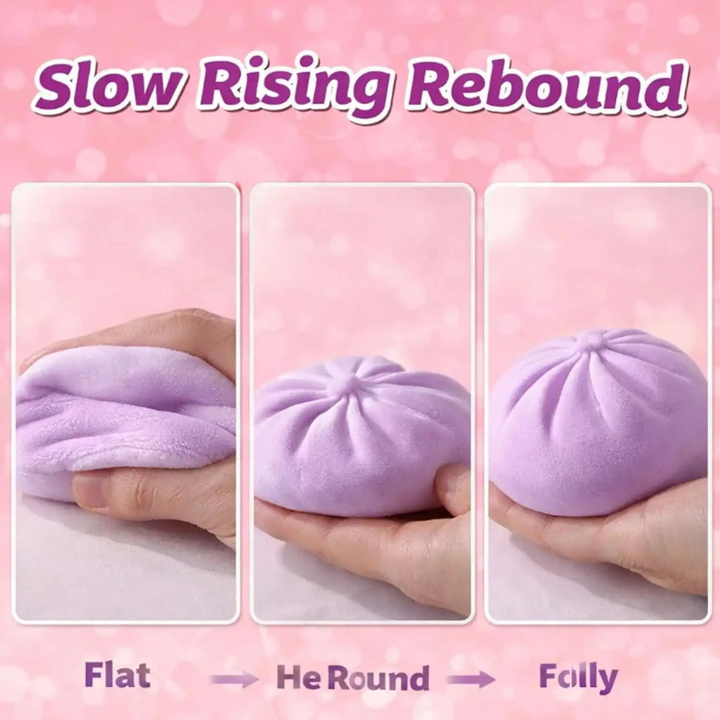 @@Soft Maltose Dumpling Squishy: Transparent Colorful Squeeze Toy, ASMR Stress Relief Ball, Sensory Fidget Toy for Kids Adults