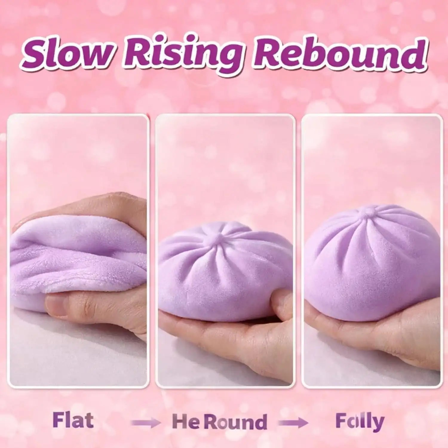 @@Soft Maltose Dumpling Squishy: Transparent Colorful Squeeze Toy, ASMR Stress Relief Ball, Sensory Fidget Toy for Kids Adults