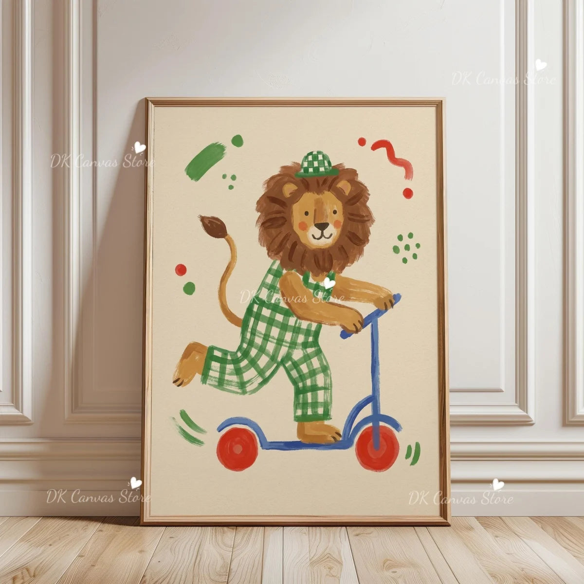 Cute Skateboard Dog Dachshund Canvas Prints Poster Cartoon Funny Animal Art Prints Bedroom Nursery Wall Art Home Decor Poster
