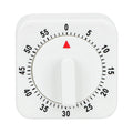 HILIFE Practical 60 Minutes Kitchen Timer Cooking Tools White Square Mechanical Timer Countdown Alarm Reminder