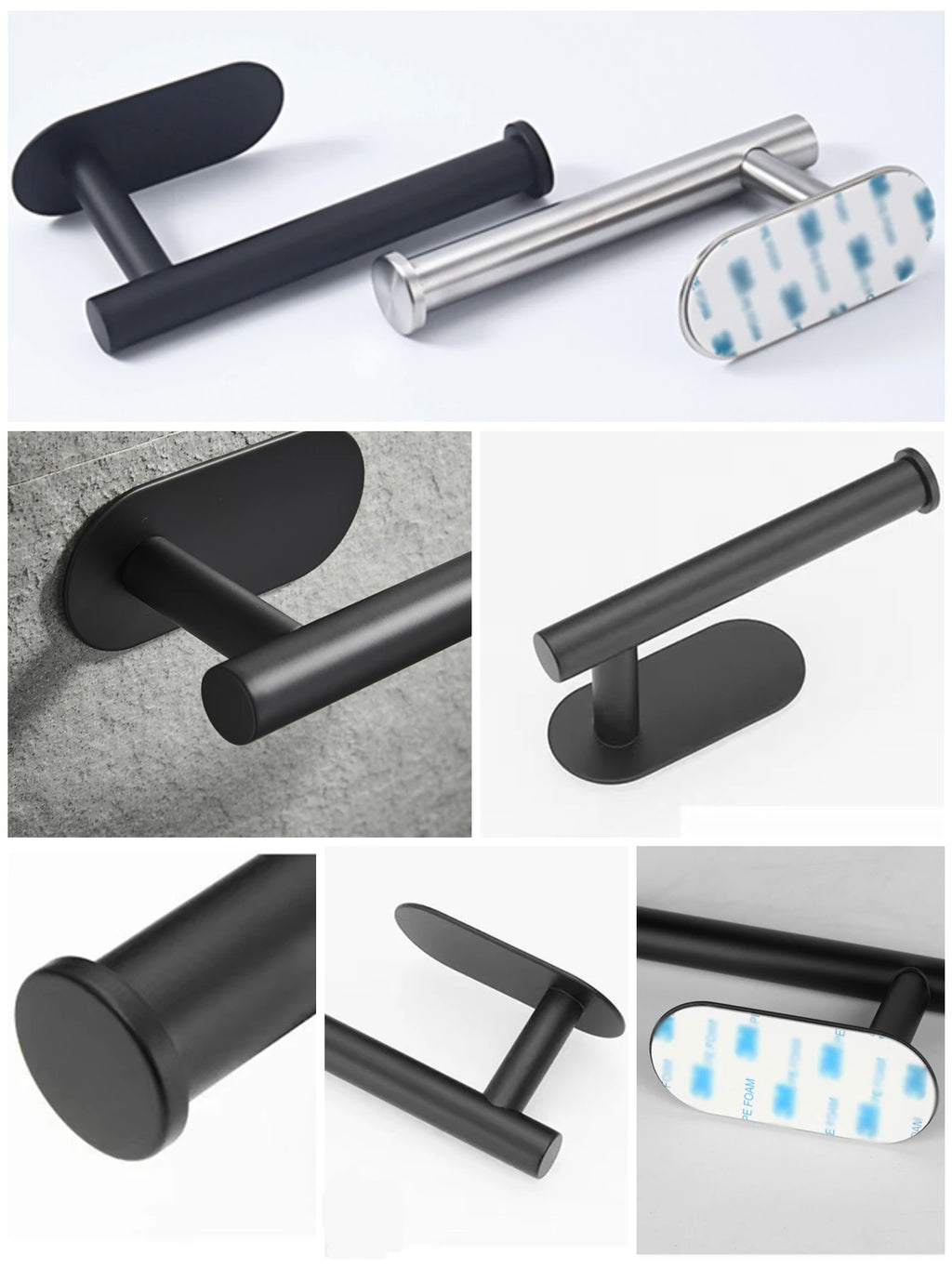 1~2PCS Toilet Paper Rack Bathroom Paper Towel Holder Adhesive Absorbent Paper Dispenser WC Kitchen Hardware Storage Accessories