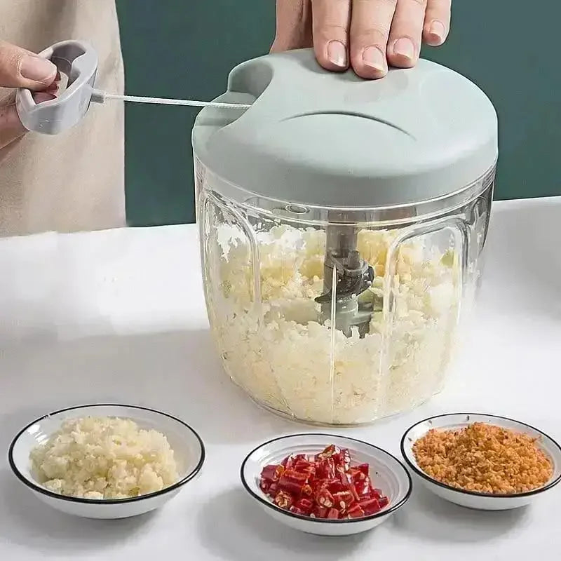 900/500ML GarlicChopper Manual Rotate Vegetable Cutter Choppers Slicer Fruit Garlic Crusher Kitchen Gadget Blenders Meat Grinder