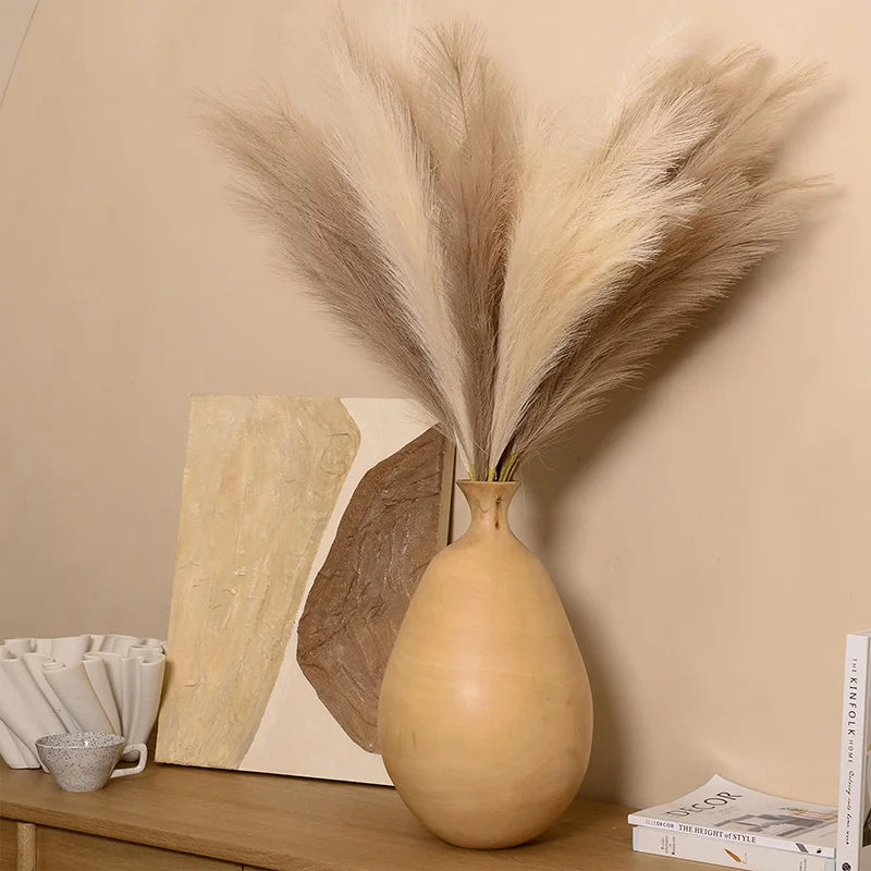 Large Artificial Pampas Grass 97cm Fake Pampas Floral Branches Boho Farmhouse Room Wedding Decor Christmas Halloween Decoration
