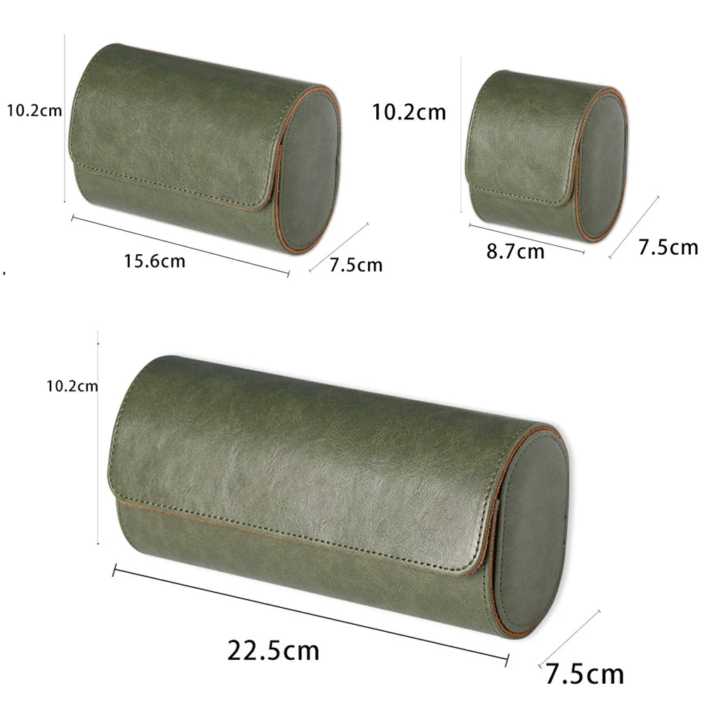 Watch Roll Travel Case-1/2/3 Slot Watch Storage and Organizer-Secure Storage with Innovative Removable Pillows & Solid Dividers