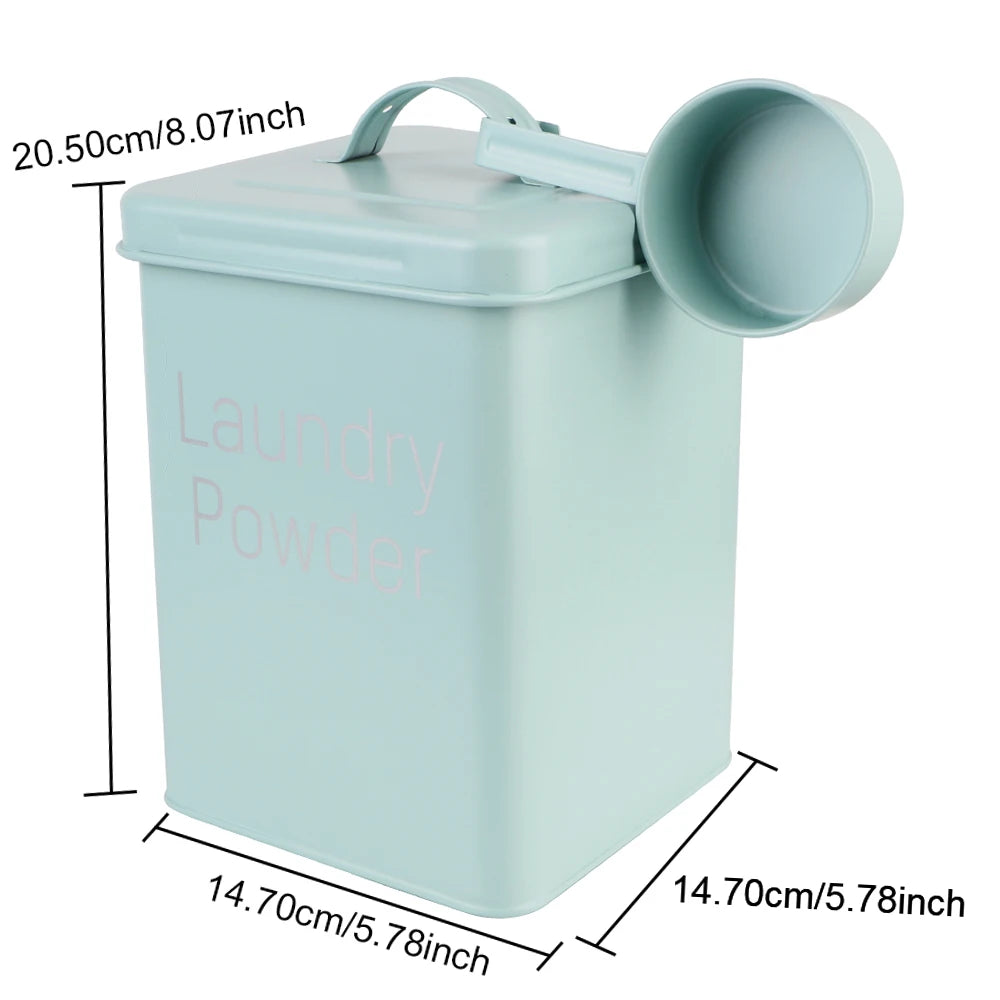 Snack Container Washing Powder Barrel Grain Storage Case 3KG Household Laundry Detergent Storage Box with Measuring Cup