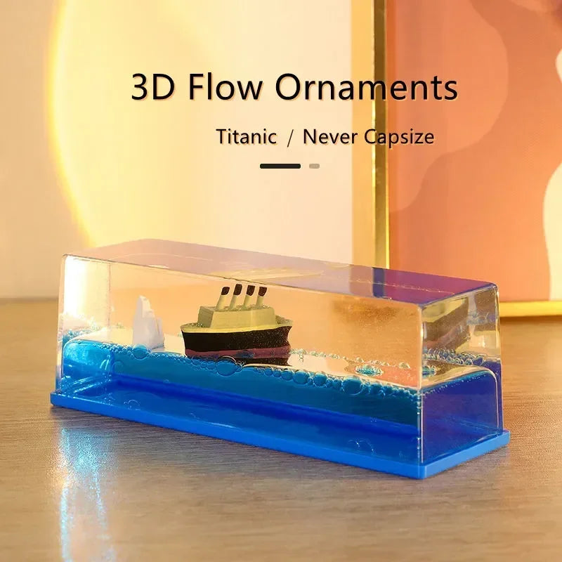 Going Merry Floating Ship Figure Fluid Liquid Thousand Sunny Barcos Decor Floating Boat Drift Barcos Living Room Decoration Gift