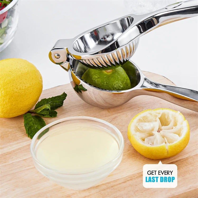 LMETJMA Premium Lemon Squeezer Zinc Alloy Manual Press Juicer Lime Squeezer for Lemon Citrus Orange Fruit JT217