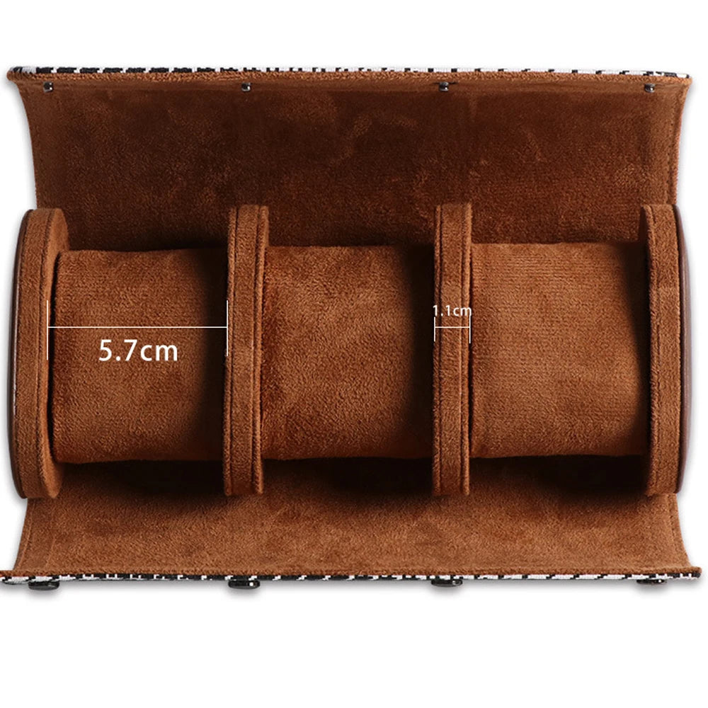 Watch Roll Travel Case-1/2/3 Slot Watch Storage and Organizer-Secure Storage with Innovative Removable Pillows & Solid Dividers