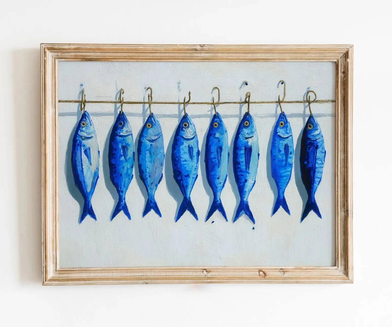 Pink Canned Sardines Canvas Print Sardine Fisherman Aesthetic Wall Art Poster for Modern Living Room Kitchen Home Decor Gifts