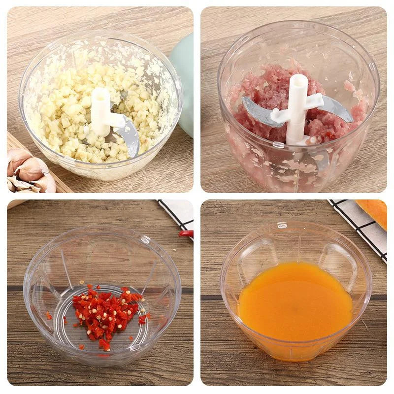 900/500ML GarlicChopper Manual Rotate Vegetable Cutter Choppers Slicer Fruit Garlic Crusher Kitchen Gadget Blenders Meat Grinder