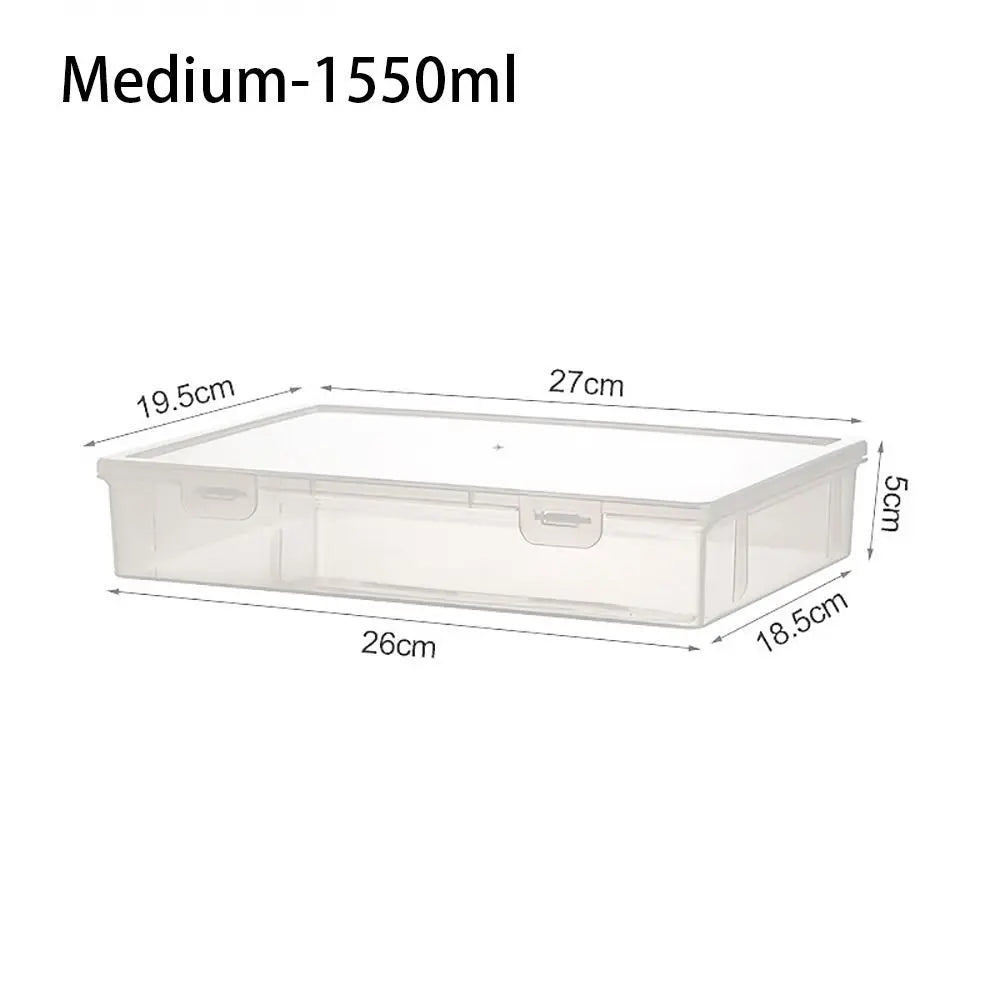 1Pc Transparent Storage Container Plastic Dustproof Box Stationery Jewelry Portable Large Capacity A4 A5 File Organizer Supplies