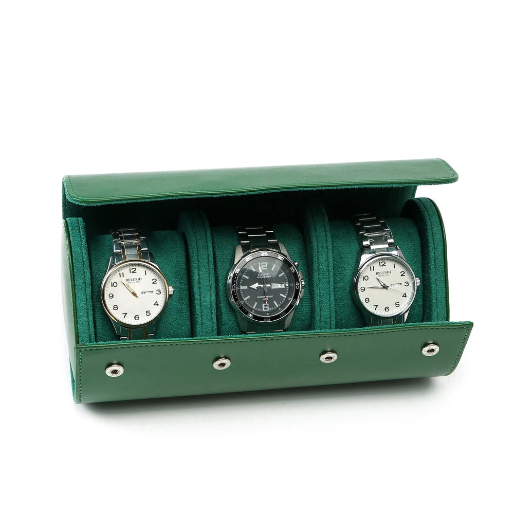 Watch Roll Travel Case-1/2/3 Slot Watch Storage and Organizer-Secure Storage with Innovative Removable Pillows & Solid Dividers